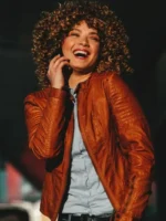 Women’s Brown Leather Racer jacket