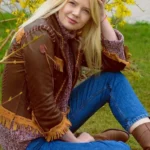 fringe leather jacket women