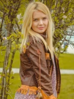 fringe leather jacket women