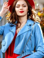 Women’s Cropped Biker Leather Jacket