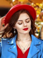 Women’s Cropped Biker Leather Jacket