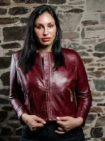 Women’s Cropped Fashion Leather Jacket
