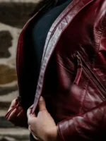 Women’s Cropped Fashion Leather Jacket