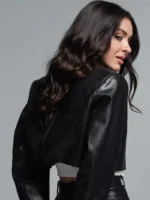 Women's Cropped Leather Blazer