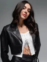 Women's Cropped Leather Blazer