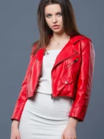 Women’s Cropped Leather Jacket