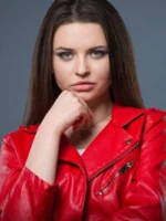 Women’s Cropped Leather Jacket