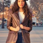 Women’s Leather Blazer Coat