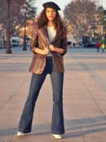 Women’s Leather Blazer Coat