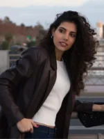 Women’s Leather Blazer Coat
