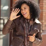 Women’s Leather Bomber Jacket