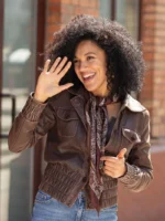 Women’s Leather Bomber Jacket