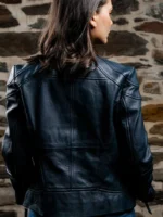 Women's Leather Cafe Racer Jacket