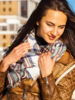 Women’s Long Leather Biker Jacket