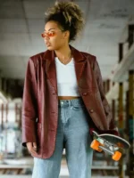 Women’s Long Leather Coat