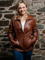 Women’s Long Leather Jacket