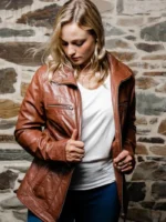 Women’s Long Leather Jacket