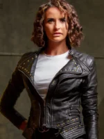 Women’s Studded Biker Leather Jacket