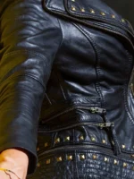 Women’s Studded Biker Leather Jacket