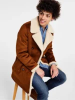 Men's Suede Shearling Overcoat