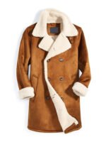 Men's Suede Shearling Overcoat