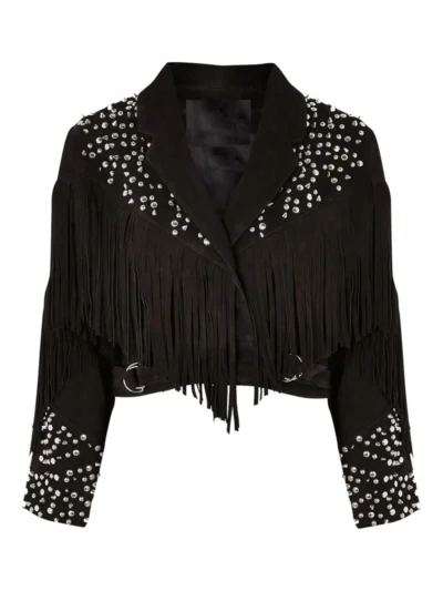 Cowgirl Studded Fringe Jacket