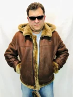 Shearling Leather Bomber B3 Pilot Jacket