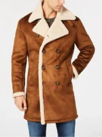 Men's Suede Shearling Overcoat