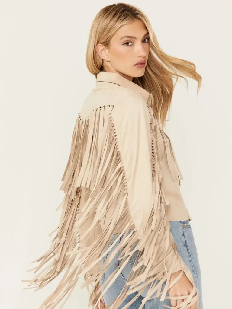 Blue B Womens Grommet Faux Suede Fringe Jacket 4 Blue B Women's Grommet Faux Suede Fringe Jacket