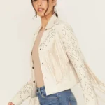 Idyllwind Women's Blair Fringe and Studded Faux Suede Snap Jacket