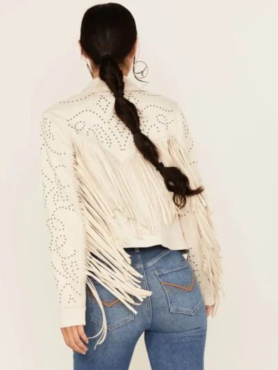 Idyllwind Women's Blair Fringe and Studded Faux Suede Snap Jacket