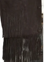 Liberty Wear Men's Suede Fringe Western Jacket Black - Image 4