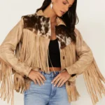 STS Ranchwear Women's Cowhide Frontier Fringe Jacket
