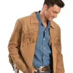 Scully Men's Fringed Suede Leather Short Jacket