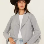 Shyanne Women's Faux Suede Fringe Jacket