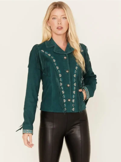 Shyanne Women's Suede Fringe Jacket