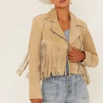 Understated Leather Women's Fearless Fringe Suede Jacket