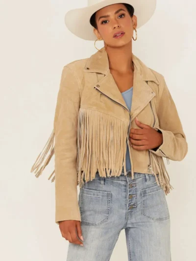 Understated Leather Women's Fearless Fringe Suede Jacket