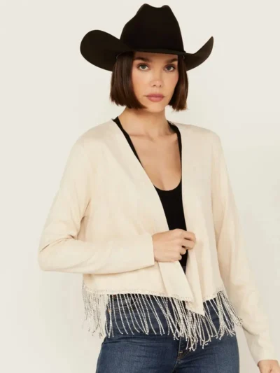 Vocal Women's Rhinestone Fringe Jacket