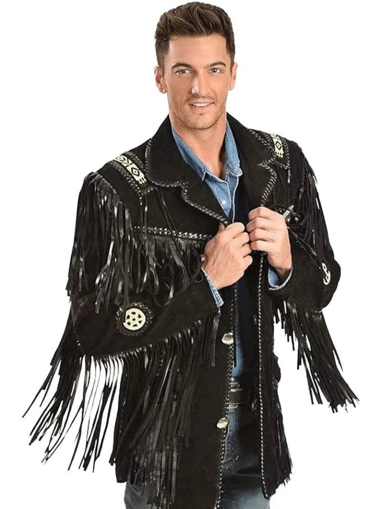 23ef63d6 Black Western Coat Mens Leather Button Fringe Jacket 12 webp 2 - The Creative Leather