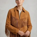 Brown Suede Fringe Jacket for Women Western Style