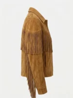 Tan Suede Fringe Jacket for Men Western Style - Image 5