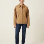 Tan Suede Fringe Jacket for Women Western Style