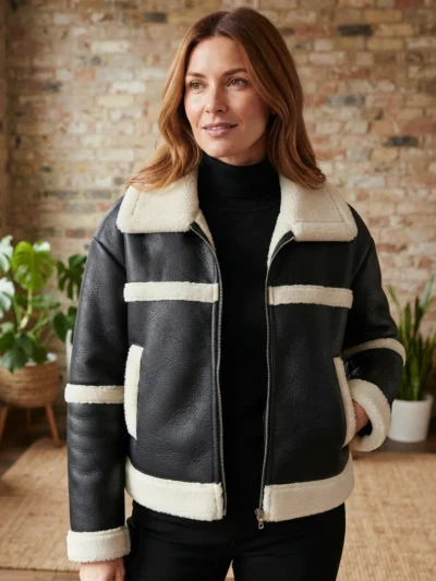 Women’s Black Shearling Jacket