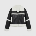 Women’s Black Shearling Jacket front