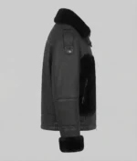 Women’s Black Shearling Leather Jacket (4)