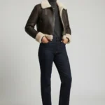 Women’s Brown Shearling Aviator Jacket